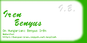 iren benyus business card